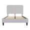 Merrick Lane Remi Platform Bed with Headboard - Upholstered Frame - 14 Wooden Slats - No Box Spring Required